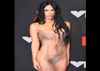 Megan Fox full nude see through dress MTV