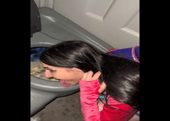 Porta Potty Licking Dirty Whore