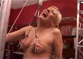 MILF Pain Slut Breast Skewering Session