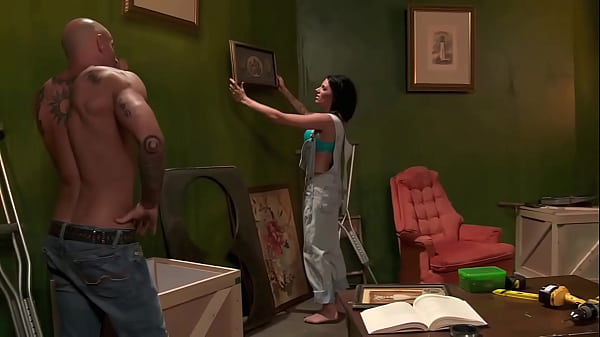 The sweaty guy pounds the pierced cunt long and hard before coming on the tattoo on the inside of the slut’s lip