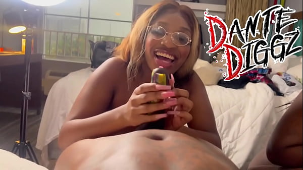 2 Ebony Baddies Have A Dick Sucking Contest On Each Other Boy Friends