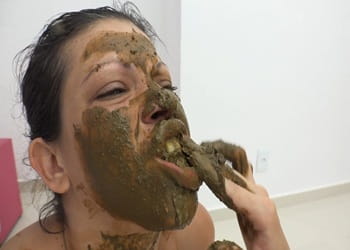 Latina lesbian toilet slave worship mistress